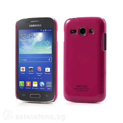 Пластмасов гланциран калъф за Samsung Galaxy Ace 3 - ярко розов