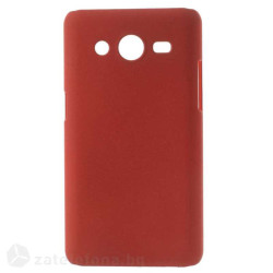 Пластмасов калъф за Samsung Galaxy Core 2 с пясъчна текстура - червен