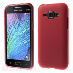 Силиконов калъф за Samsung Galaxy J1 - червен