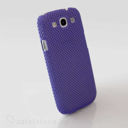 Пластмасов калъф "mesh" за Samsung Galaxy S3 - лилав