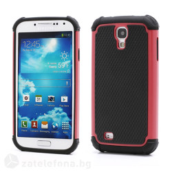 Двупластов калъф за Samsung Galaxy S4/S4 VE - червен