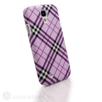 Пластмасов калъф на каре за Samsung Galaxy S4/S4 VE - лилав