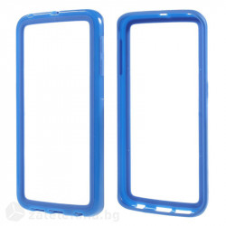 Двупластов бъмпер за Samsung Galaxy S6 Edge - син
