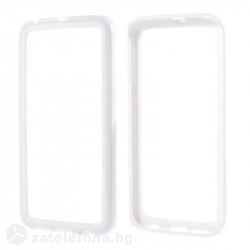 Двупластов бъмпер за Samsung Galaxy S6 Edge - бял
