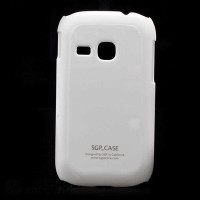 Пластмасов гланциран калъф за Samsung Galaxy Young S6310 - бял
