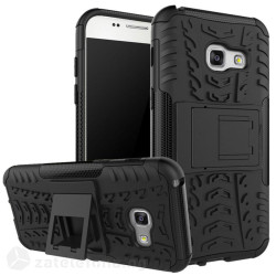 Двупластов калъф със стойка за Samsung Galaxy A3 2017 - черен