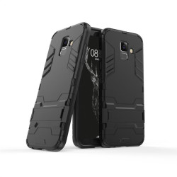 Хибриден гръб със стойка за Samsung Galaxy A6 - черен