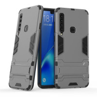 Хибриден гръб със стойка за Samsung Galaxy A9 - сив