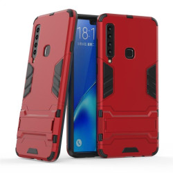 Хибриден гръб със стойка за Samsung Galaxy A9 - червен