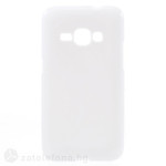 Гланциран силиконов калъф за Samsung Galaxy J1 2016 - бял