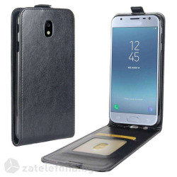Кожен калъф flip за Samsung Galaxy J3 2017 - черен