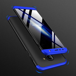 Цялостен гръб за Samsung Galaxy J4+ - черен със синьо