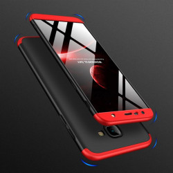 Цялостен гръб за Samsung Galaxy J4+ - черен с червено