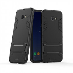 Хибриден гръб със стойка за Samsung Galaxy J4+ - черен