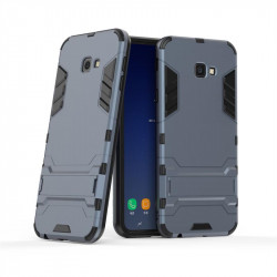 Хибриден гръб със стойка за Samsung Galaxy J4+ - стоманено син
