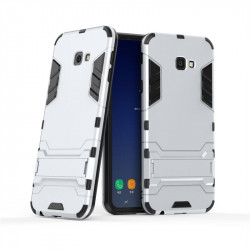 Хибриден гръб със стойка за Samsung Galaxy J4+ - бял