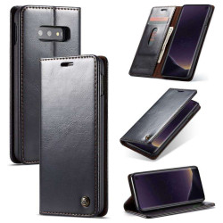 Калъф страничен flip марка CASEME за Samsung Galaxy S10e &ndash; черен