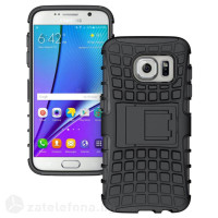 Двупластов калъф със стойка за Samsung Galaxy S7 - черен
