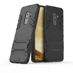 Хибриден гръб със стойка за Samsung Galaxy S9 Plus - черен