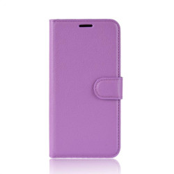 Кожен калъф тип портмоне за Samsung Galaxy A10 - лилав