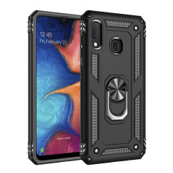 Хибриден гръб със стойка за Samsung Galaxy A20e - черен