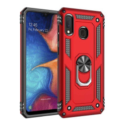 Хибриден гръб със стойка за Samsung Galaxy A20e - червен