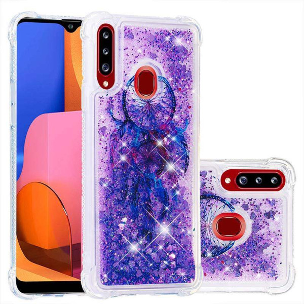 Силиконов гръб с течност с брокат за Samsung Galaxy A20s - dreamcatcher