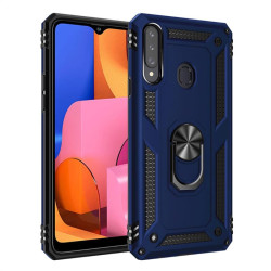 Хибриден гръб със стойка за Samsung Galaxy A20s - тъмно син