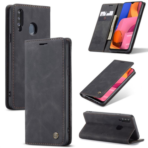 Калъф страничен flip марка CASEME за Samsung Galaxy A20s – черен Калъф страничен flip марка CASEME за Samsung Galaxy A20s – черен