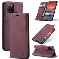 Калъф страничен flip марка CASEME за Samsung Galaxy A21s – винено червен