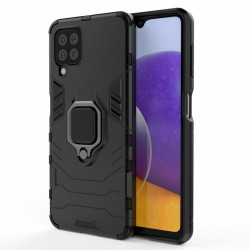 Хибриден гръб със стойка за Samsung Galaxy A22 4G - черен