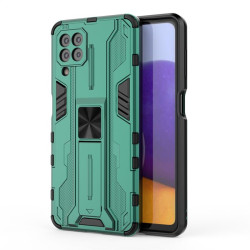 Хибриден гръб със стойка за Samsung Galaxy A22 4G - тъмно зелен