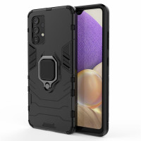 Хибриден гръб със стойка за Samsung Galaxy A32 4G - черен