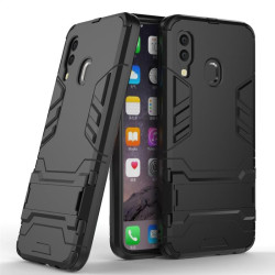 Хибриден гръб със стойка за Samsung Galaxy A40 - черен