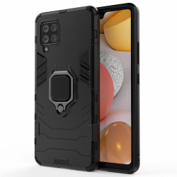 Хибриден гръб със стойка за Samsung Galaxy A42 5G - черен