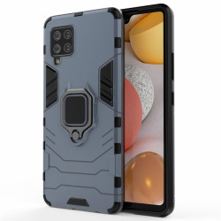 Хибриден гръб със стойка за Samsung Galaxy A42 5G - стоманено син