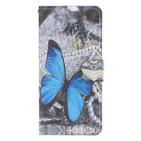 Калъф страничен флип за Samsung Galaxy А50/A30s - синя пеперуда