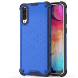 Хибриден гръб с ромбоидна шарка за Samsung Galaxy А50/A30s - син