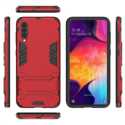 Хибриден гръб със стойка за Samsung Galaxy А50/A30s - червен