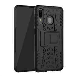 Двупластов гръб със стойка за Samsung Galaxy А50/A30s - черен
