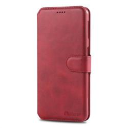 Кожен калъф страничен flip марка AZNS за Samsung Galaxy A50/30s – червен