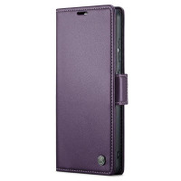 Кожен калъф страничен flip марка CASEME за Samsung Galaxy A51 – лилав
