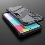 Хибриден гръб със стойка марка BIBERCAS за Samsung Galaxy A52/A52s 5G - стоманено сив - 2