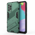 Хибриден гръб със стойка марка BIBERCAS за Samsung Galaxy A52/A52s 5G - зелен металик
