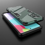 Хибриден гръб със стойка марка BIBERCAS за Samsung Galaxy A52/A52s 5G - зелен металик - 2