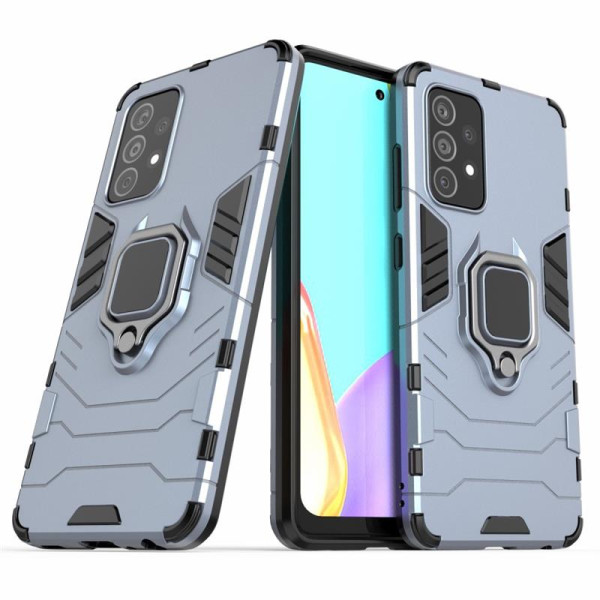 Хибриден гръб със стойка за Samsung Galaxy A52/A52s 5G - стоманено син