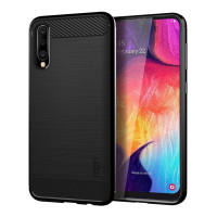 Силиконов гръб марка MOFI за Samsung Galaxy A70 - черен