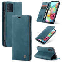 Калъф страничен flip марка CASEME за Samsung Galaxy A71 – тюркоазен