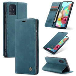 Калъф страничен flip марка CASEME за Samsung Galaxy A71 – тюркоазен