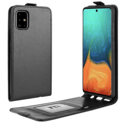 Кожен калъф flip за Samsung Galaxy A71 - черен